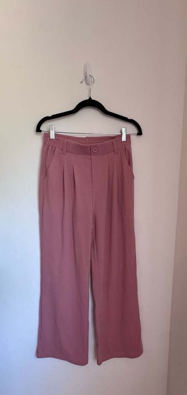 Iuga Women's Petite High Waist Pleated Wide Leg Casual Pants Size S NWT